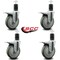 Service Caster 5'' Gray Poly Swivel 1-5/8'' Expanding Stem Caster Set Total Lock Brake, 4PK SCC-EXTTL20S514-PPUB-158-4 - alternate 4